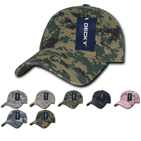 Dad Park Low – 6 Panel Wholesale Decky Hat - The 216 Camo Profile Relaxed
