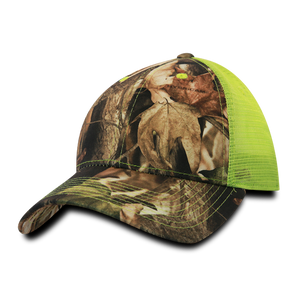 Decky 218 - 6 Panel Low Profile Structured Camo Trucker Hat - 