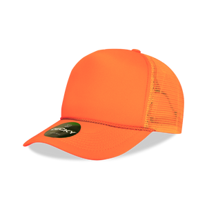 Decky 221 Neon Foam Trucker Cap, 5-Panel Mesh Back Hat - 