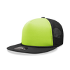 Decky 222 Neon Flat Bill Trucker Cap, 5-Panel Foam Hat