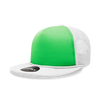Decky 222 Neon Flat Bill Trucker Cap, 5-Panel Foam Hat