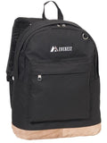 Everest Backpack Book Bag - Back to School Suede Bottom Black
