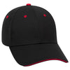 Otto 6 Panel Low Profile Baseball Cap, Polyester Pro Mesh Sandwich Visor Hat - 23-368