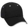 Otto 6 Panel Low Profile Baseball Cap, Polyester Pro Mesh Sandwich Visor Hat - 23-368