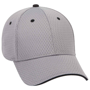 Otto 6 Panel Low Profile Baseball Cap, Polyester Pro Mesh Sandwich Visor Hat - 23-368 - 