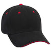 Otto 6 Panel Low Pro Baseball Cap, Brushed Cotton Twill Sandwich Visor Hat - 23-370