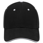 Otto 6 Panel Low Pro Baseball Cap, Brushed Cotton Twill Sandwich Visor Hat - 23-370 - Picture 2 of 11