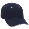 Otto 6 Panel Low Pro Baseball Cap, Brushed Cotton Twill Sandwich Visor Hat - 23-370