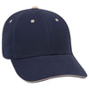 Otto 6 Panel Low Pro Baseball Cap, Brushed Cotton Twill Sandwich Visor Hat - 23-370