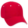 Otto 6 Panel Low Profile Baseball Cap, Brushed Cotton Twill Sandwich Visor Hat - 23-430