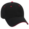 Otto 6 Panel Low Profile Baseball Cap, Brushed Cotton Twill Sandwich Visor Hat - 23-430