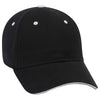 Otto 6 Panel Low Profile Baseball Cap, Brushed Cotton Twill Sandwich Visor Hat - 23-430