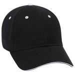 Otto 6 Panel Low Profile Baseball Cap, Brushed Cotton Twill Sandwich Visor Hat - 23-430 - Picture 7 of 22