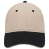 Otto 6 Panel Low Profile Baseball Cap, Brushed Cotton Twill Sandwich Visor Hat - 23-430