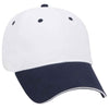 Otto 6 Panel Low Profile Baseball Cap, Brushed Cotton Twill Sandwich Visor Hat - 23-430
