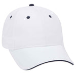 Otto 6 Panel Low Profile Baseball Cap, Brushed Cotton Twill Sandwich Visor Hat - 23-430 - Picture 8 of 22