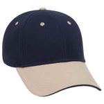 Otto 6 Panel Low Profile Baseball Cap, Brushed Cotton Twill Sandwich Visor Hat - 23-430 - Picture 16 of 22
