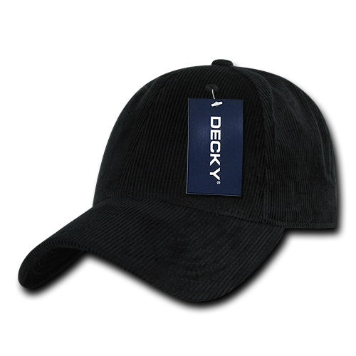 Lot of 6 Decky Corduroy Caps Baseball Hats Bulk