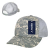 Decky 253 - Camo Foam Trucker Hat, 5 Panel Camouflage Trucker Cap