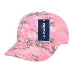 Decky 253 - Camo Foam Trucker Hat, 5 Panel Camouflage Trucker Cap