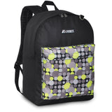 Everest Backpack Book Bag - Back to School Classic in Fun Prints & Patterns Yellow/Gray Dot