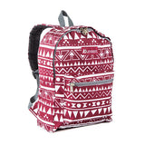 Everest Backpack Book Bag - Back to School Basics - Fun Patterns & Prints Burgundy/White Ethnic