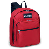 Everest Backpack Book Bag - Back to School Classic Size - Standard Red