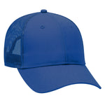 Otto 6 Panel Mid Profile Mesh Back Trucker Hat, Cotton Blend Twill - 30-287