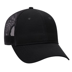 Otto 6 Panel Mid Profile Mesh Back Trucker Hat, Cotton Blend Twill - 30-287 - 