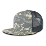Decky 3021 - 5-Panel Ripstop Trucker Hat, Flat Bill Snapback Cap - CASE Pricing - Picture 1 of 8