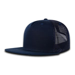 Decky 3021 - 5-Panel Ripstop Trucker Hat, Flat Bill Snapback Cap