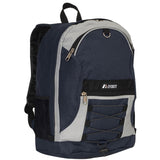 Everest Two-Tone Backpack w/ Mesh Pockets Navy/Gray