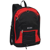 Everest Two-Tone Backpack w/ Mesh Pockets Red