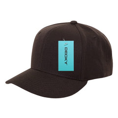 Decky 306 - 6 Panel Mid Profile Structured Cap, Plain Pro Baseball Cap - 