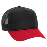 Otto 5 Panel, Mid Pro Mesh Back Trucker Hat, Cotton Blend Twill Cap - 32-285