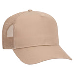 Otto 5 Panel, Mid Pro Mesh Back Trucker Hat, Cotton Blend Twill Cap - 32-285