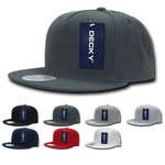 Decky 333 - Blank 5 Panel Snapback Hat, Flat Bill