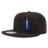 Decky 350 - Blank Snapback Hat, 6 Panel Flat Bill Cap