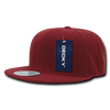 Decky 350 - Blank Snapback Hat, 6 Panel Flat Bill Cap