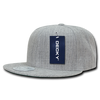 Decky 350 - Blank Snapback Hat, 6 Panel Flat Bill Cap