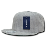 Decky 350 - Blank Snapback Hat, 6 Panel Flat Bill Cap