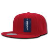 Decky 350 - Blank Snapback Hat, 6 Panel Flat Bill Cap