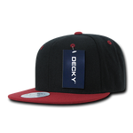 Decky 351 - Blank 2-Tone Snapback Hat, 6 Panel Flat Bill Cap - CASE Pricing - Picture 2 of 40
