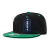 Decky 351 - Blank 2-Tone Snapback Hat, 6 Panel Flat Bill Cap