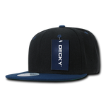 Decky 351 - Blank 2-Tone Snapback Hat, 6 Panel Flat Bill Cap - CASE Pricing - Picture 10 of 40