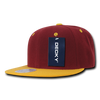 Decky 351 - Blank 2-Tone Snapback Hat, 6 Panel Flat Bill Cap