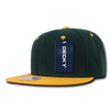 Decky 351 - Blank 2-Tone Snapback Hat, 6 Panel Flat Bill Cap