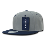 Decky 351 - Blank 2-Tone Snapback Hat, 6 Panel Flat Bill Cap - CASE Pricing - Picture 18 of 40