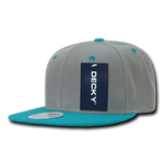 Lot of 6 Decky Snapback Hats Flat Bill Caps 2-Tone Color Bulk - Picture 20 of 40