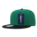 Decky 351 - Blank 2-Tone Snapback Hat, 6 Panel Flat Bill Cap - CASE Pricing - Picture 21 of 40
